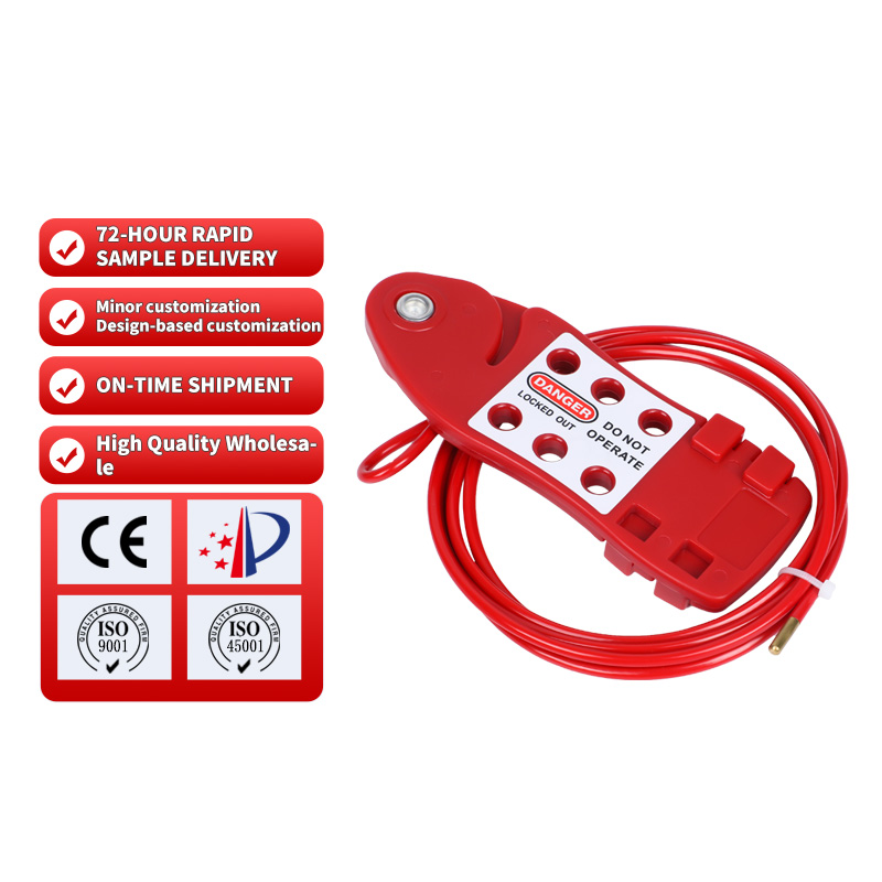 Heavy-Duty Cable Lockout with Integrated Group Lockout Hasp