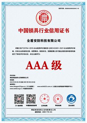 China Lock Industry Certificate