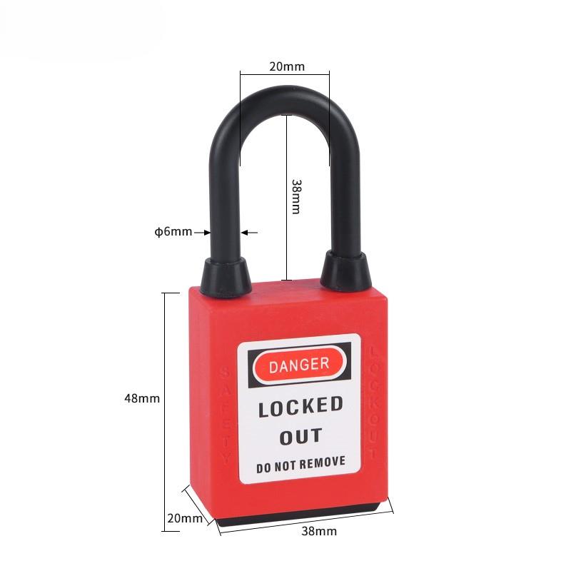 38mm Nylon Shackle Dust-proof Safety Padlock