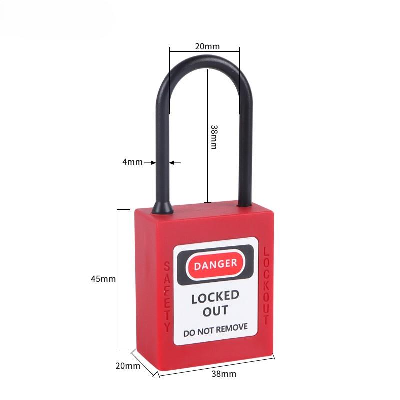 38mm Nylon Shackle Dust-proof Safety Padlock