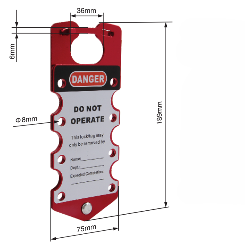 8 Holes Oxidized Aluminum HASP Lockout