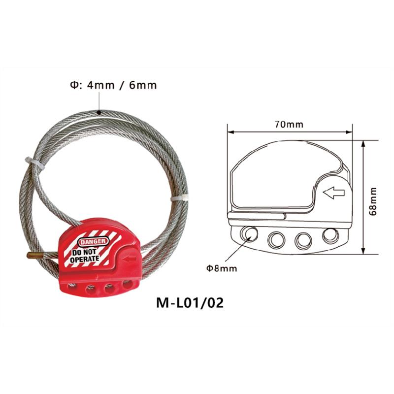 Adjustable cable lockout